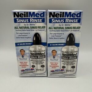 NeilMed Sinus Rinse All Natural Relief Nasal Rinse 8oz 2 Pack Bundle Lot‎